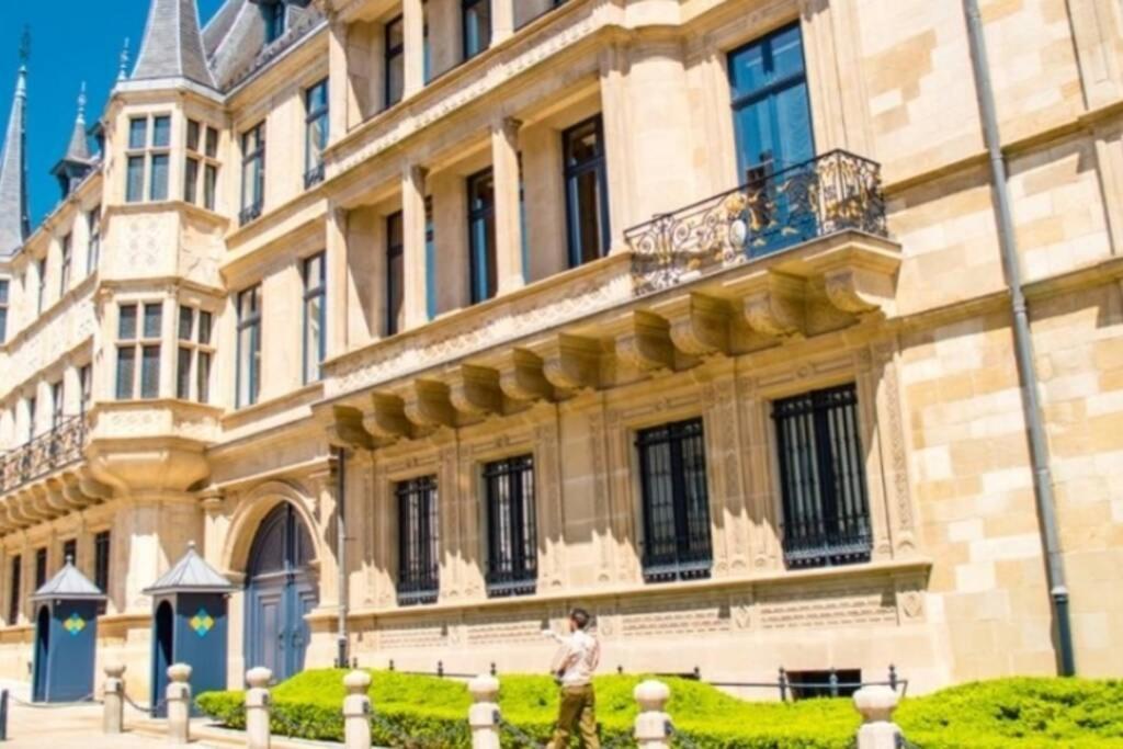 Large Family Retro Flat In City Center- Large Terrace & Garden View, Free Parking Luxemburgo Exterior foto
